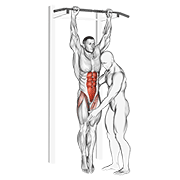 Assisted Hanging Knee Raise demonstration animation