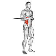 Band Horizontal Pallof Press demonstration animation