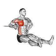 Band One Arm Twisting Chest Press demonstration animation