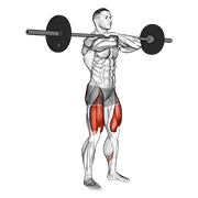 Barbell Front Squat demonstration animation