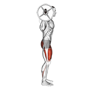 Barbell Full Squat Side Pov demonstration animation