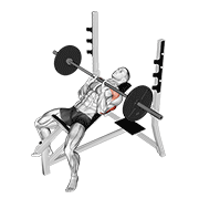 Barbell Incline Close Grip Bench Press demonstration animation