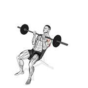 Barbell Incline Reverse Grip Press demonstration animation