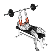 Barbell Jm Bench Press demonstration animation