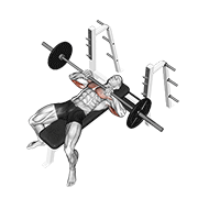 Barbell Lying Close Grip Press demonstration animation