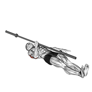 Barbell One Arm Floor Press demonstration animation