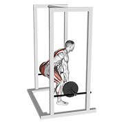 Barbell Rack Pull demonstration animation