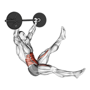 Barbell Sitted Alternate Leg Raise demonstration animation
