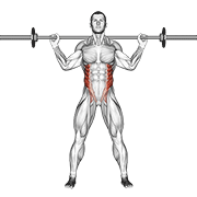 Barbell Standing Twist demonstration animation