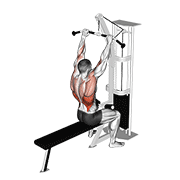 Cable Bar Lateral Pulldown demonstration animation