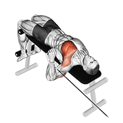 Cable Decline One Arm Press demonstration animation