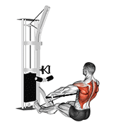 Cable Floor Seated Wide Grip Row demonstration animation