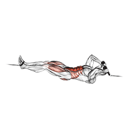 Cable Tuck Reverse Crunch demonstration animation