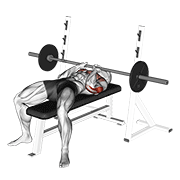 Close Grip Bench Press demonstration animation
