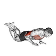 Close Grip Push Up On Knees demonstration animation