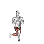 Curtsey Squat demonstration animation