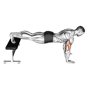Decline Pushup demonstration animation