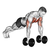 Deficit Pushup demonstration animation