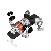 Dumbbell Bench Press demonstration animation