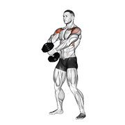 Dumbbell Front Raise V2 demonstration animation