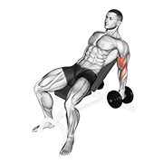 Dumbbell Incline Hammer Curl demonstration animation