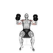 Dumbbell Incline Hammer Press demonstration animation