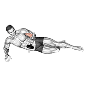 Dumbbell Lying Supination On Floor demonstration animation
