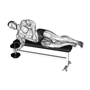 Dumbbell Lying Supination demonstration animation