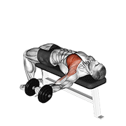 Dumbbell One Arm Bench Fly demonstration animation
