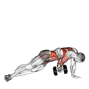 Dumbbell Side Plank With Rear Fly demonstration animation