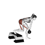Dumbbell Single Leg Deadlift With Stepbox Support demonstration animation