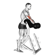 Dumbbell Standing Preacher Curl demonstration animation