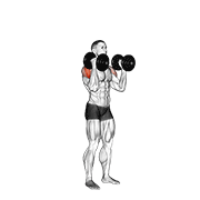 Dumbbell W Press demonstration animation