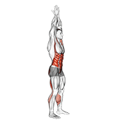 Hands Clasped Circular Toe Touch demonstration animation