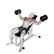 Incline Dumbbell Fly demonstration animation