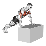Incline Push Up On Box demonstration animation