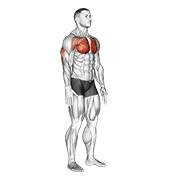 Isometric Chest Squeeze demonstration animation