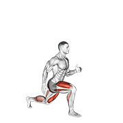 Jumping Lunge demonstration animation