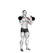 Kettlebell Alternating Press demonstration animation