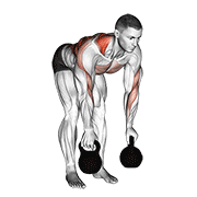 Kettlebell Alternating Row demonstration animation