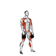 Kettlebell Double Snatch demonstration animation