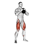 Kettlebell Goblet Squat demonstration animation