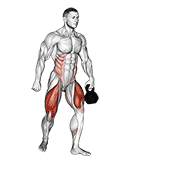 Kettlebell Lunge Pass Through demonstration animation