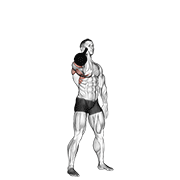 Kettlebell One Arm Military Press To The Side demonstration animation