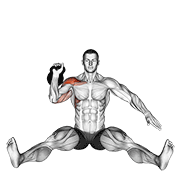 Kettlebell Seated Press demonstration animation