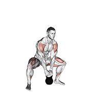 Kettlebell Sumo High Pull demonstration animation