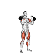 Kettlebell Thruster demonstration animation
