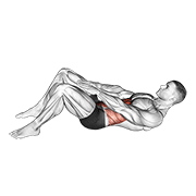 Knee Touch Crunch demonstration animation