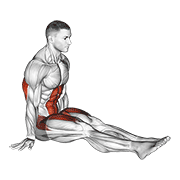 L Sit demonstration animation
