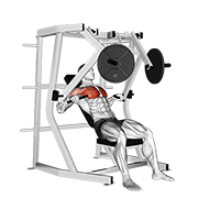 Lever Decline Chest Press demonstration animation